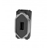 Modulo USB 2a - Novara Grafite Cromado